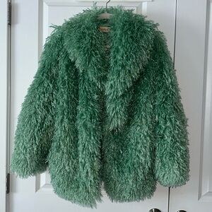 FREE PEOPLE Stargazer faux FurJacket / Mountain Green XS